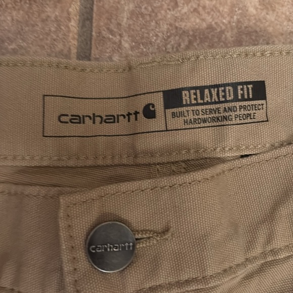 Carhartt Men's Rugged Flex Relaxed Fit Canvas Work Pants sz. 36/34 Dark Khaki - Picture 4 of 5